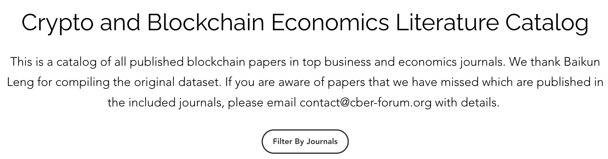 CBER Literature Database Set Up